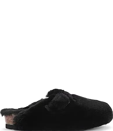 London Snug Eagle Faux Fur Signature Eagle Ornament Mules