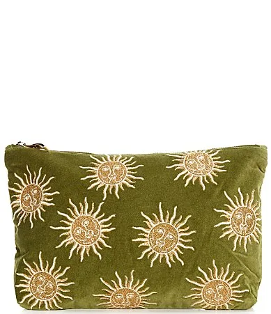 Sun Goddess Velvet Everyday Pouch by Elizabeth Scarlett