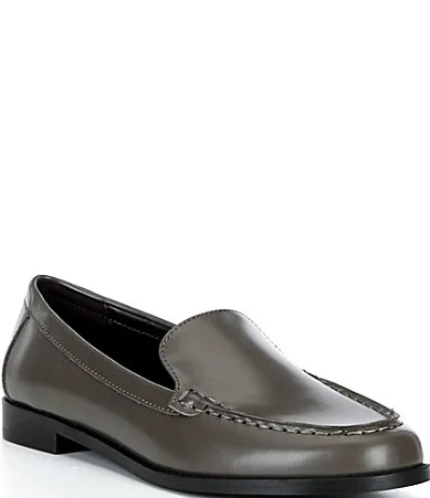Renee Leather Slip on Loafers by Reiss