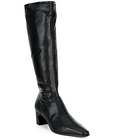 Weslye Stretch Snip Toe Block Heel Tall Boots by Gianni Bini