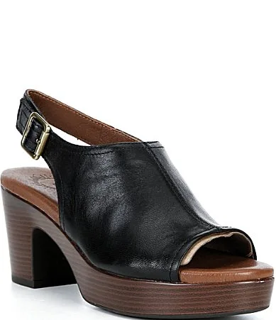 Bryar Leather Slingback Dress Heels by Brioso