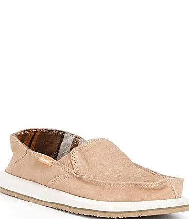 Donna Novelty Embossed Leather Slip Ons by Sanuk