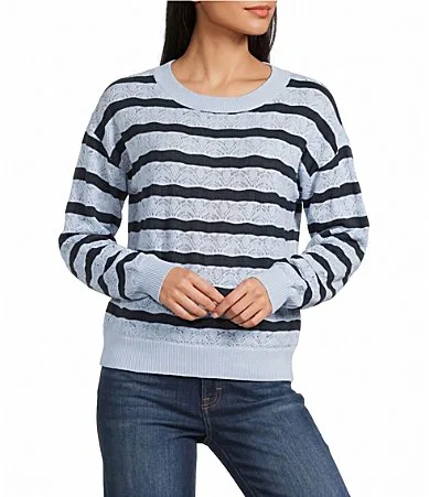 Striped Long Sleeve Sweater by Pink Robin