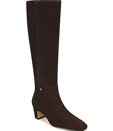 Flexa Shara Suede Square Toe Tall Boots by Franco Sarto