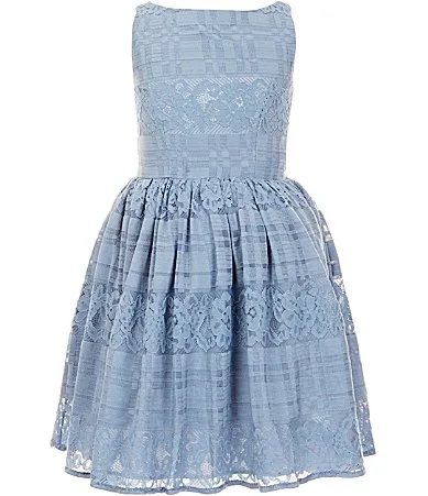Sleeveless Isabella Striped Lace Dress by Pippa & Julie