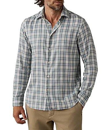 Monterrey Medium Plaid Long Sleeve Woven Shirt by Faherty