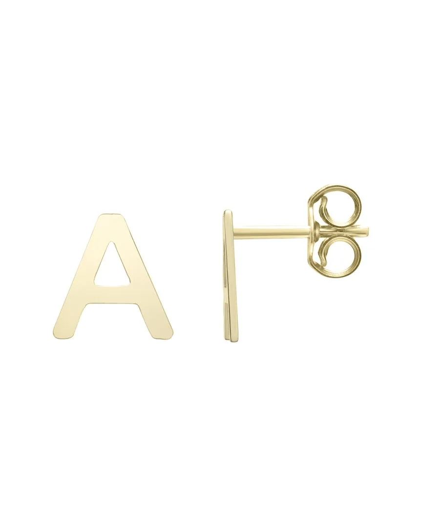 14K Italian Gold Initial Earrings by Italian Gold