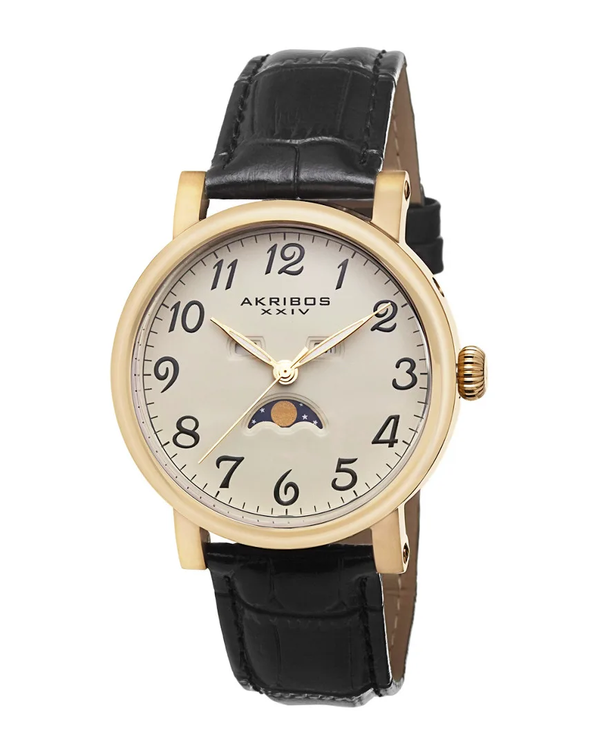 Leather Watch by Akribos Xxiv
