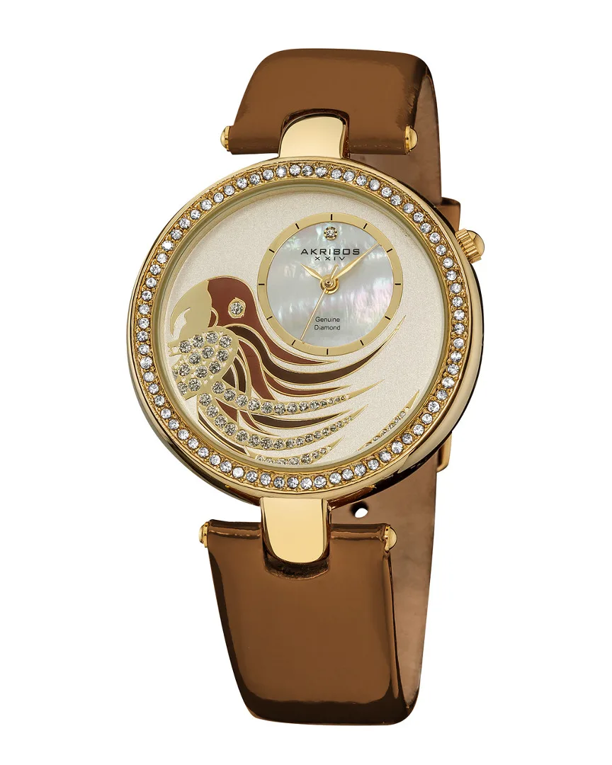 Leather Diamond Watch