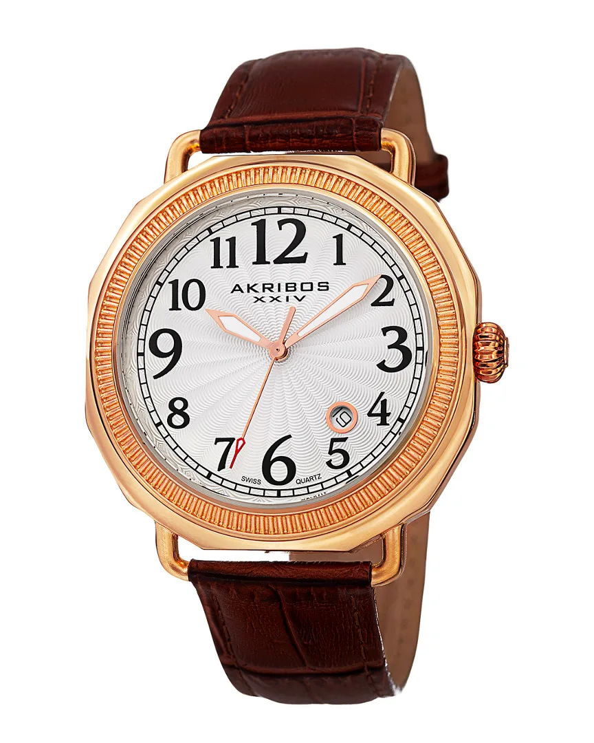 Leather Watch by Akribos Xxiv