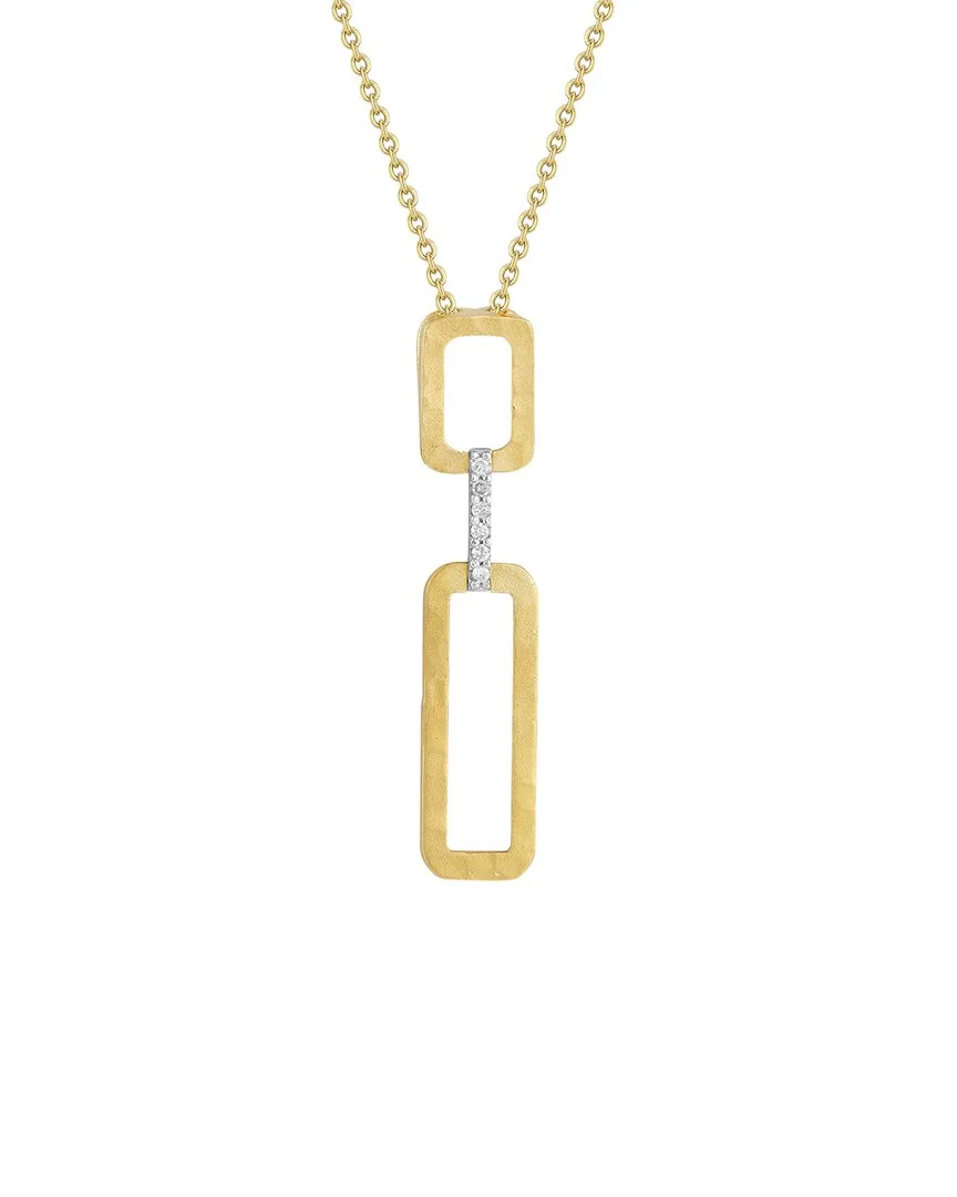 I. Reiss 14K 0.04 ct. tw. Diamond Rectangle Pendant Necklaces by Reiss