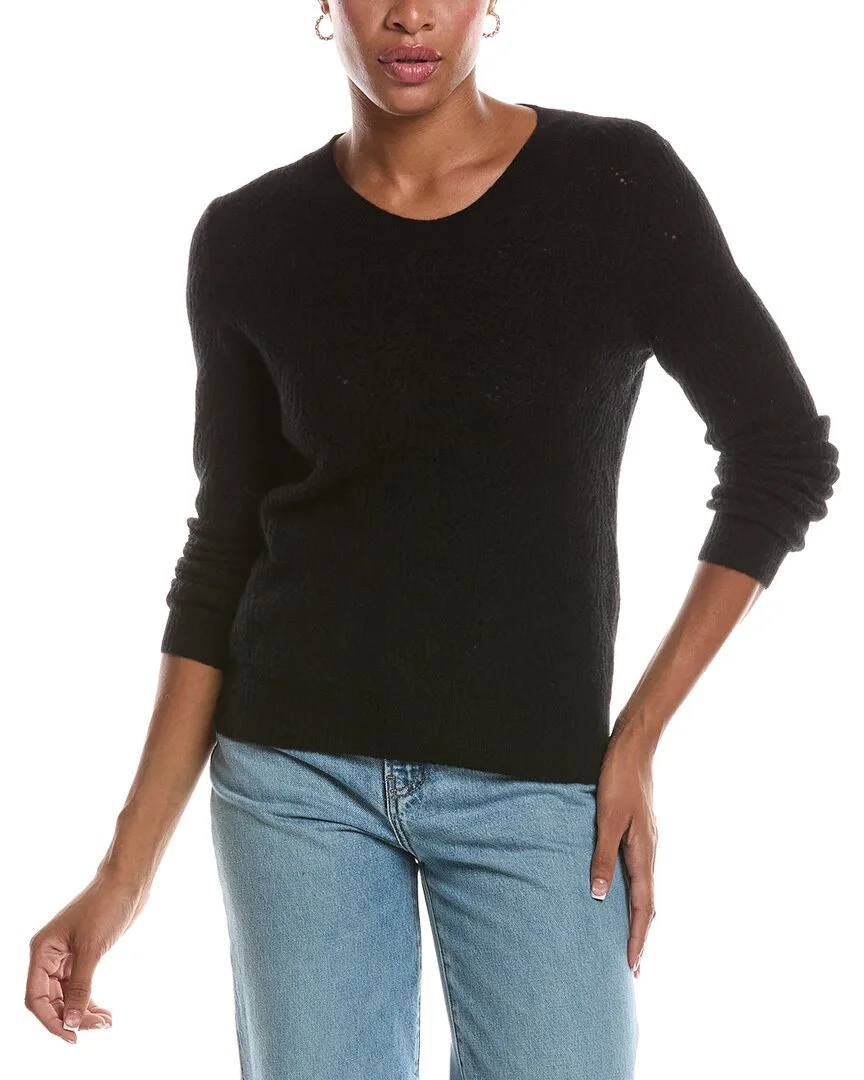 Coastal Cashmere Novelty Stitch Crewneck Sweater