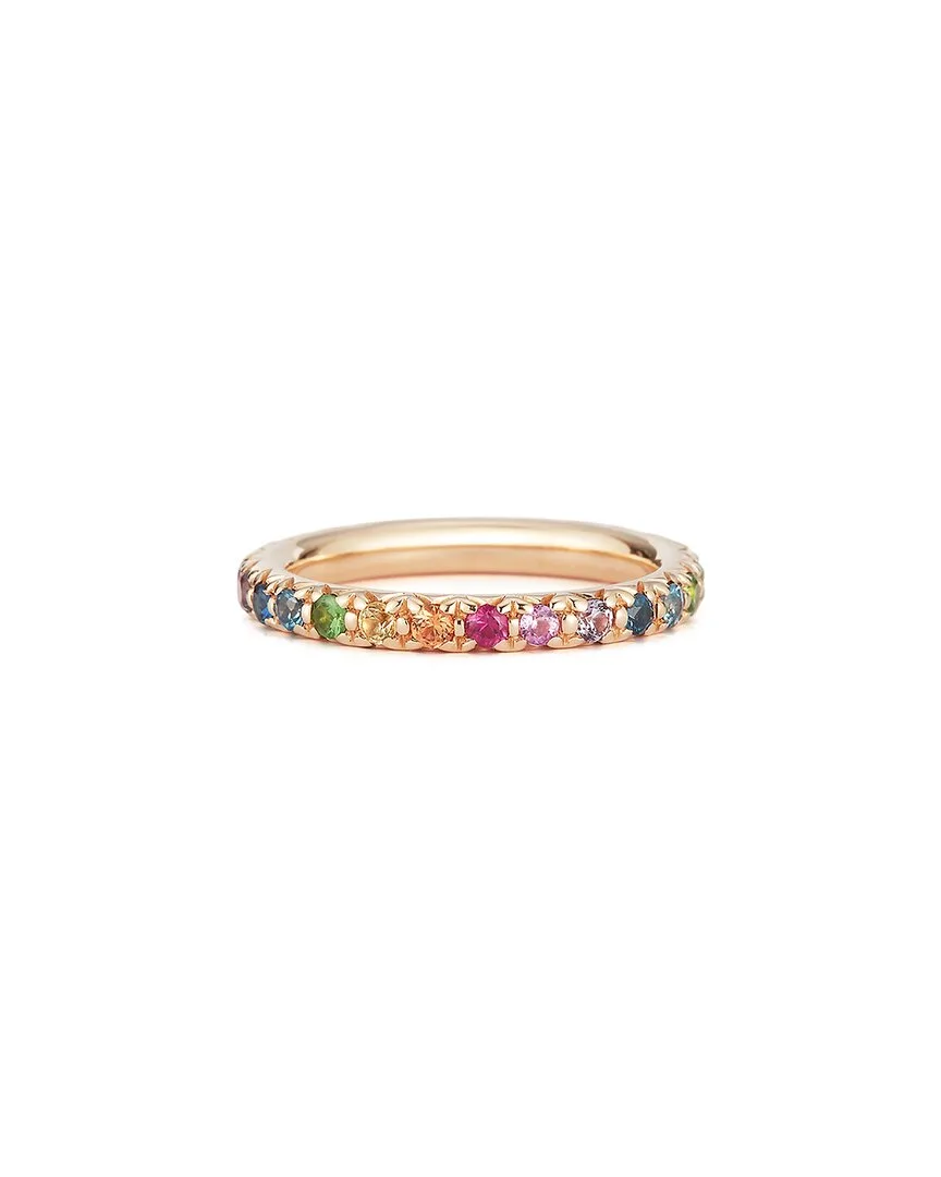 14K Rose Gold 1.10 ct. tw. Rainbow Sapphires Ring by Nephora