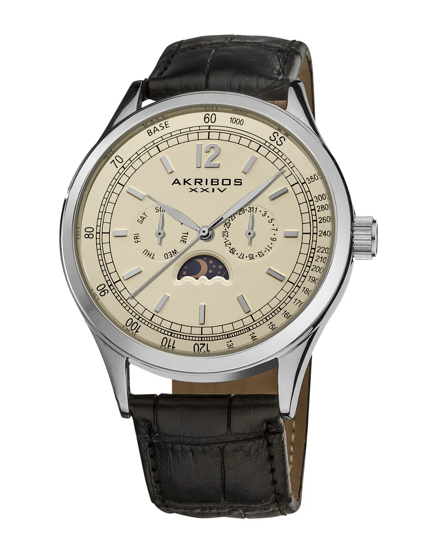 Leather Watch by Akribos Xxiv
