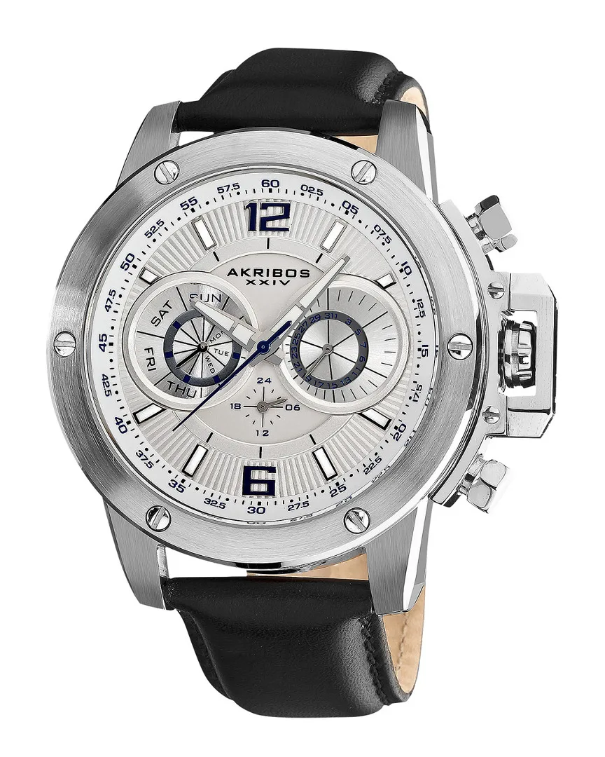 Leather Watch by Akribos Xxiv