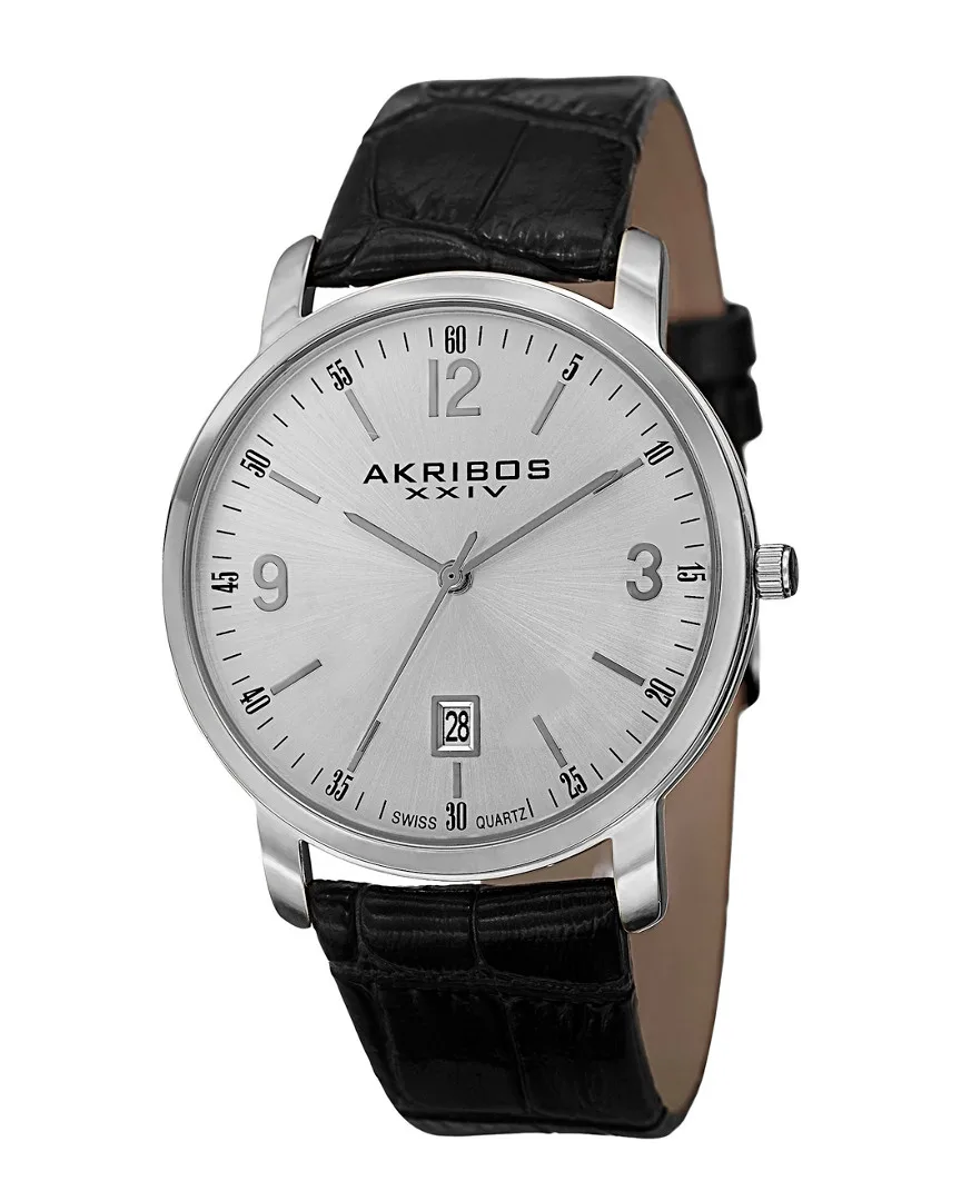 Leather Watch by Akribos Xxiv