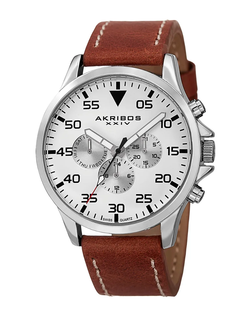 Leather Watch by Akribos Xxiv