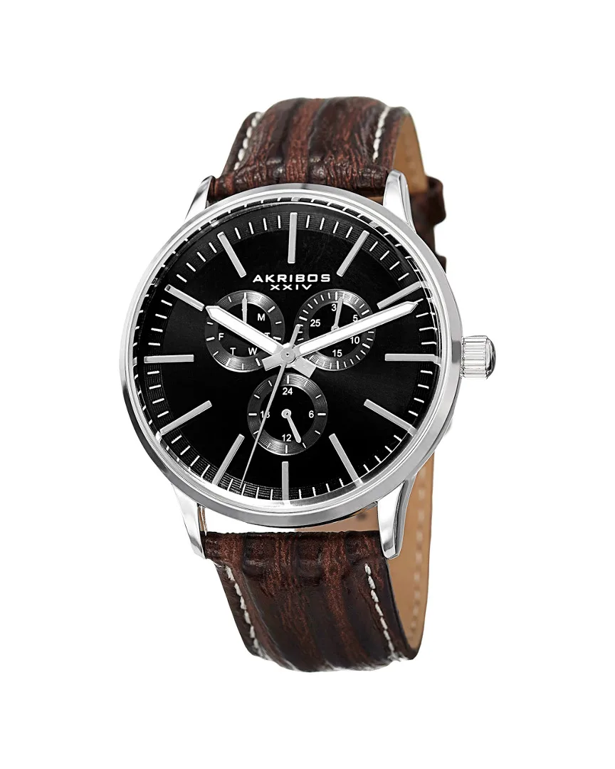 Leather Watch by Akribos Xxiv