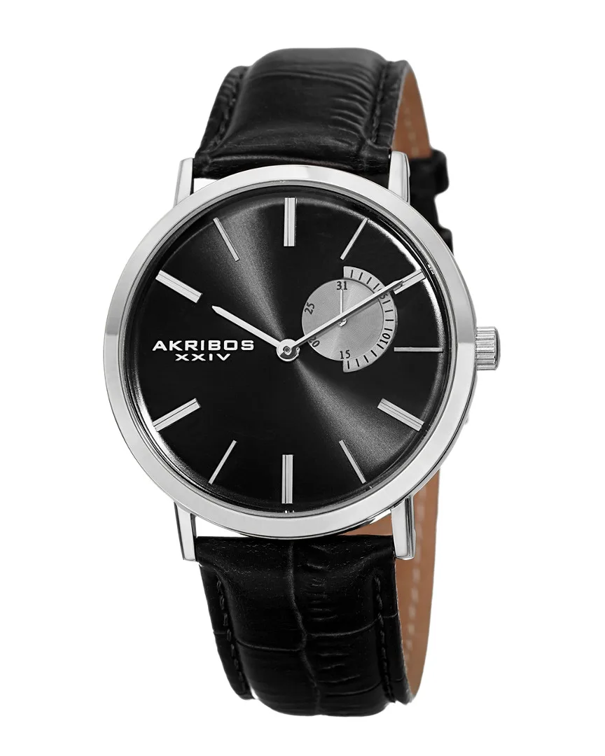 Leather Watch by Akribos Xxiv