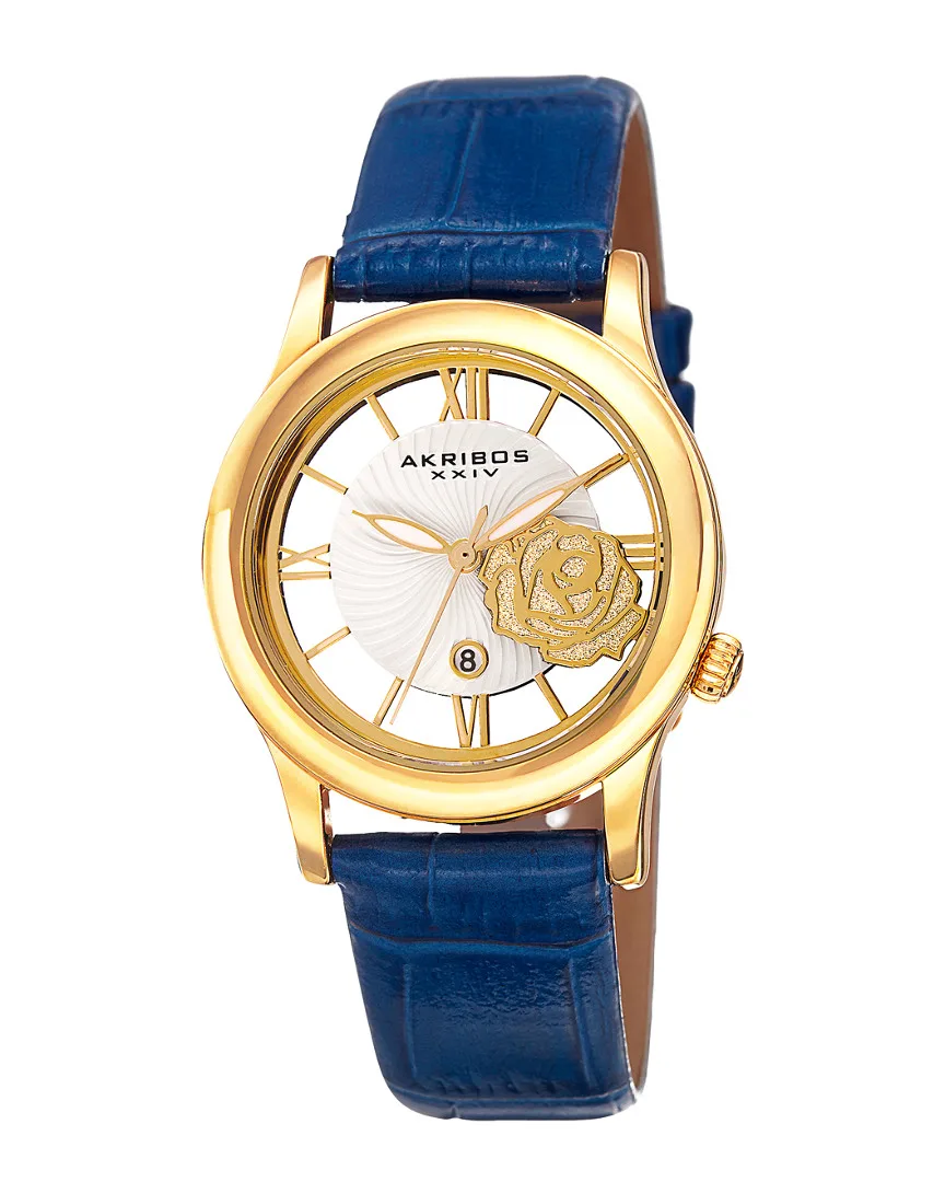 Genuine Leather Watch by Akribos Xxiv