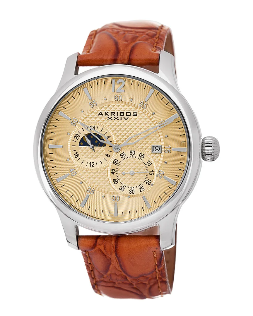 Leather Watch by Akribos Xxiv