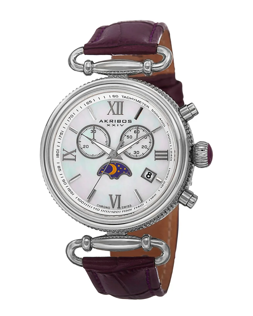 Leather Watch by Akribos Xxiv