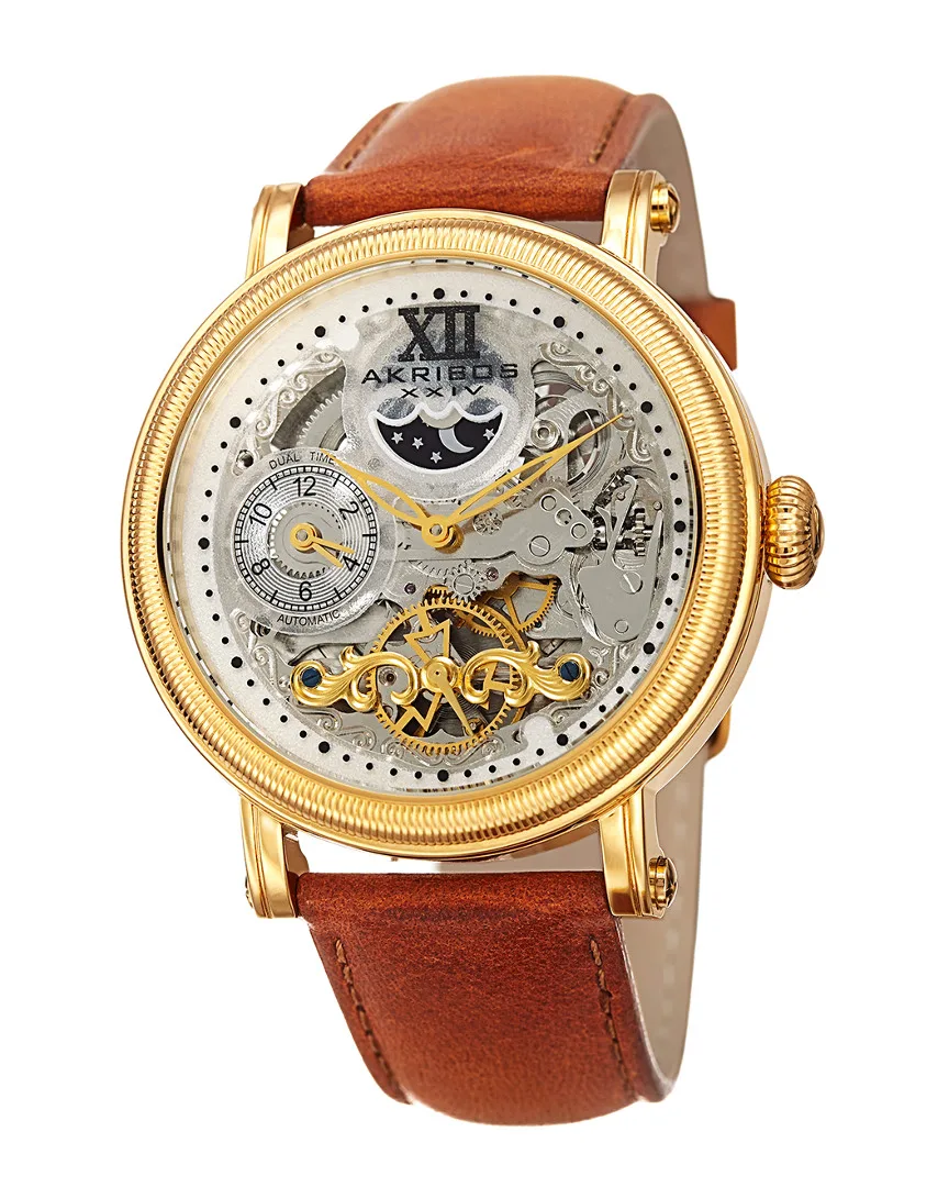 Leather Watch by Akribos Xxiv