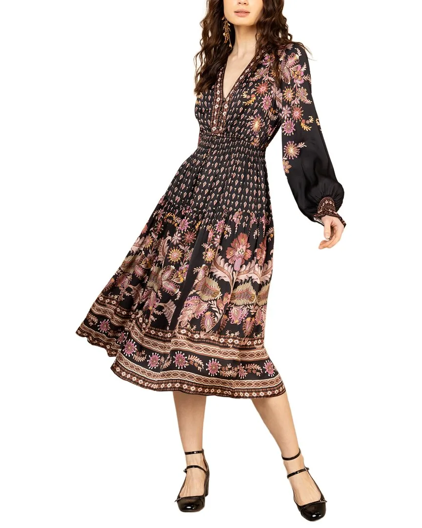 Long Sleeve Raquel Midi Dress by Hale Bob