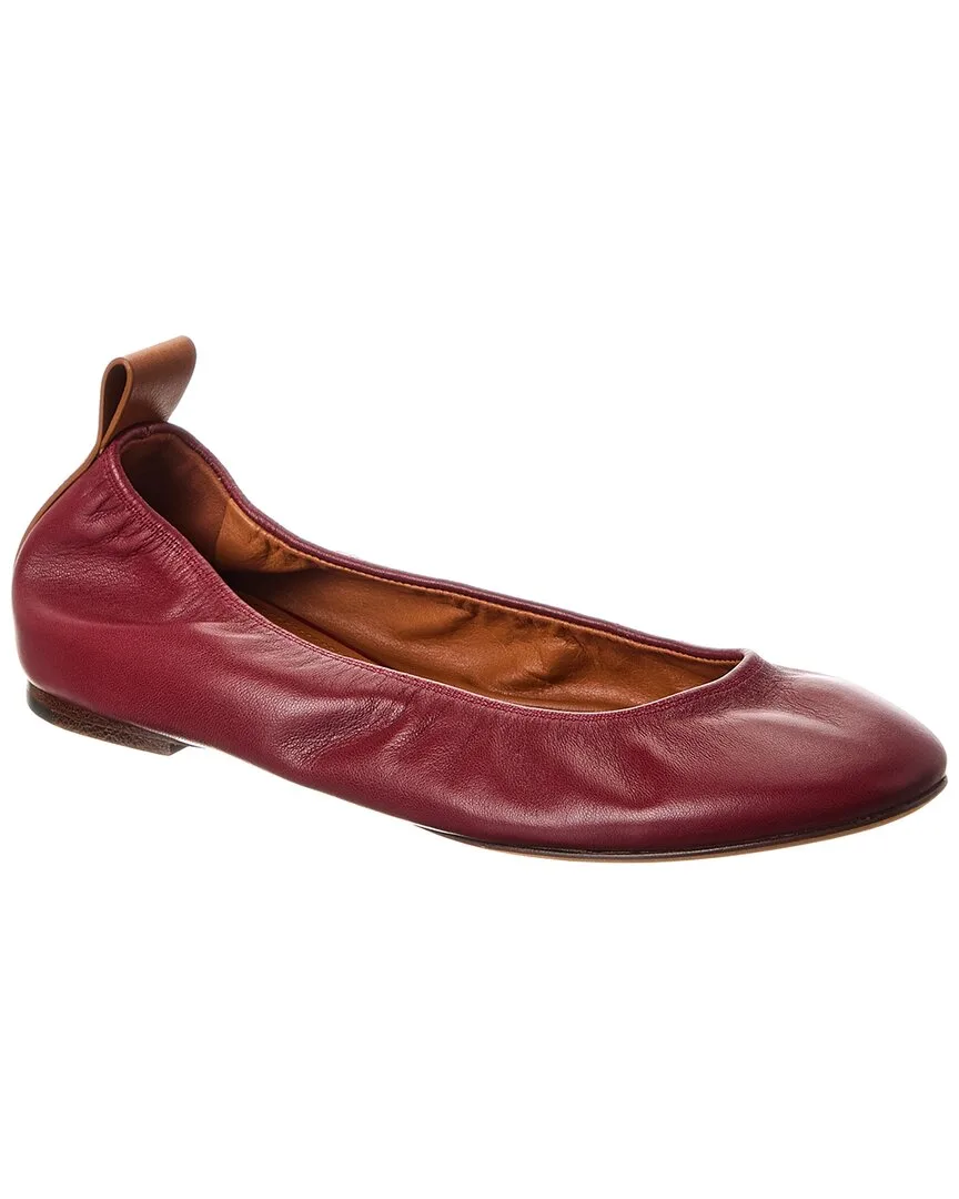 Leather Ballerina Flat by Lanvin