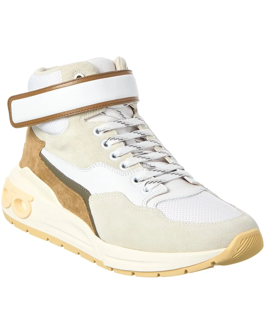 Cosma Leather & Mesh High-Top Sneaker