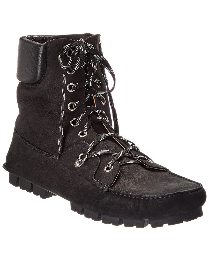 Grifo Leather Hiking Boot by Ferragamo