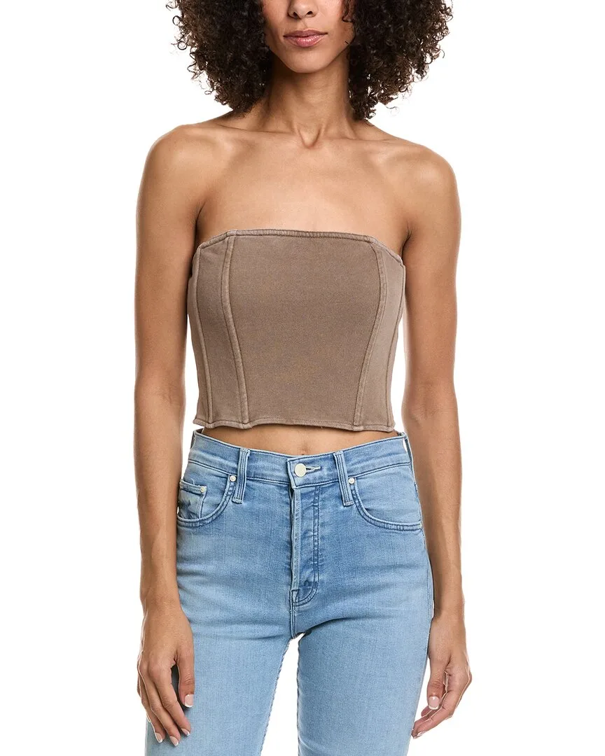 Garment-Dye French Terry Corset Top by Vintage Havana