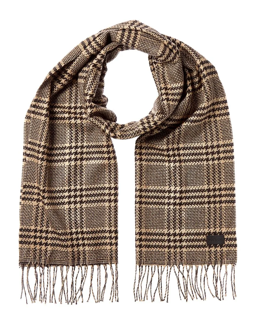 Prince of Wales Silk & Cashmere-Blend Scarf