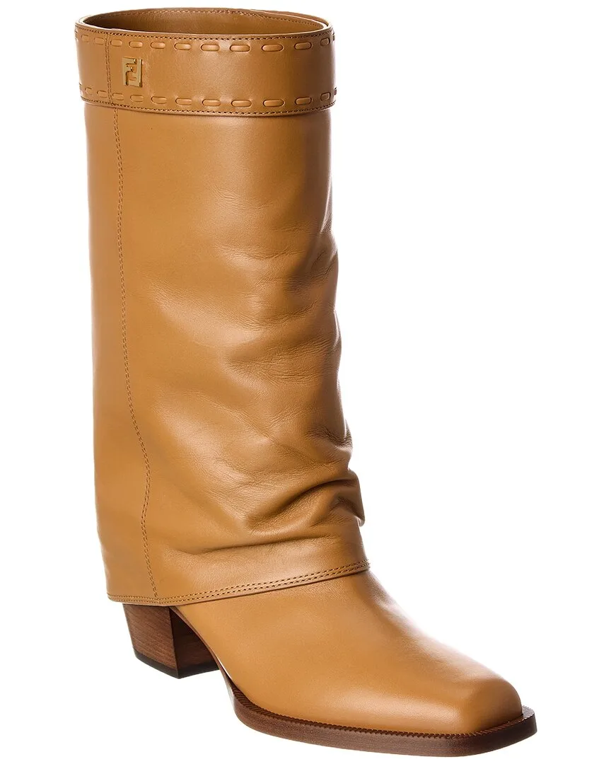 Ff Leather Boot by FENDI