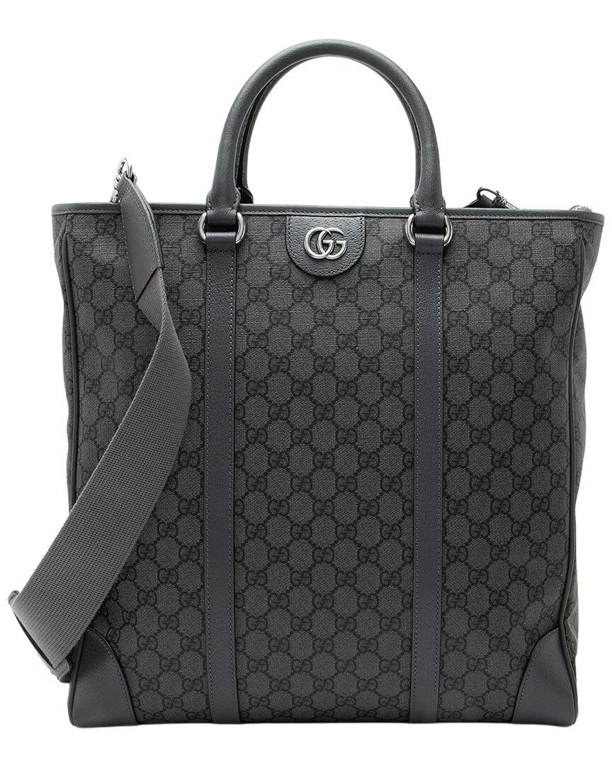Gg Supreme & Leather Ophidia Vertical Medium Tote (authentic Pre-Loved) by Gucci