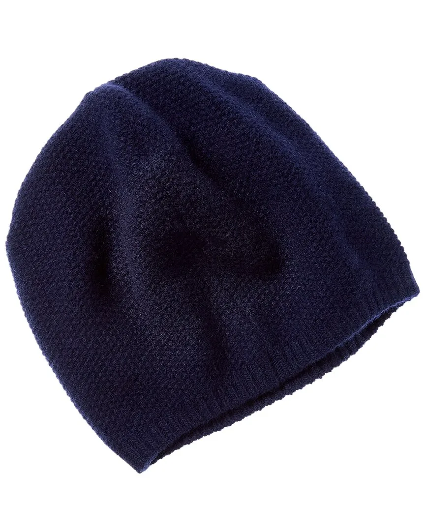 Slouchy Stitched Cashmere Beanie by Portolano