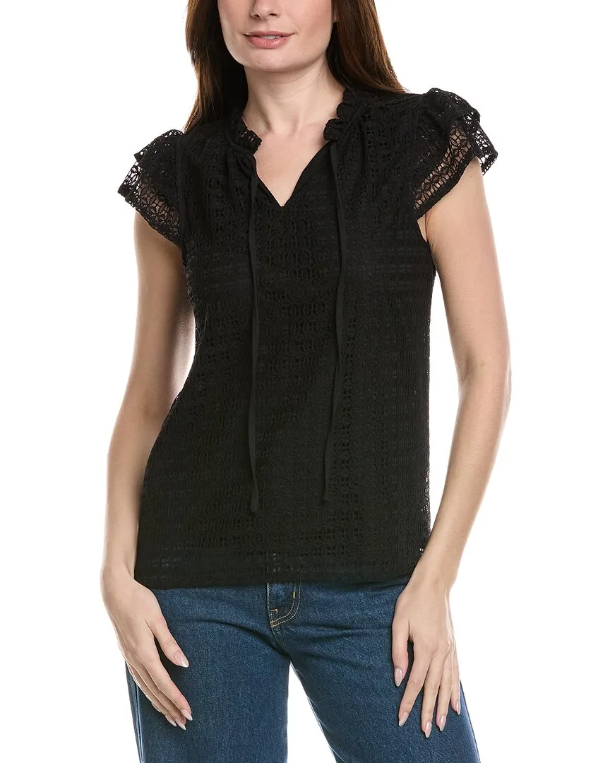 Ruffle Lace Top by Tahari