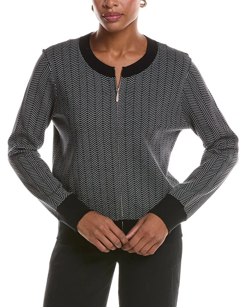 Tweed Bomber Jacket by St. John