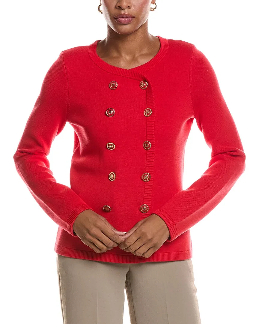Double-Breasted Knit Jacket by St. John