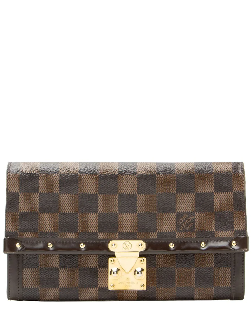 Brown Damier Ebene Coated Canvas & Leather Venice Wallet (authentic Pre-Loved)