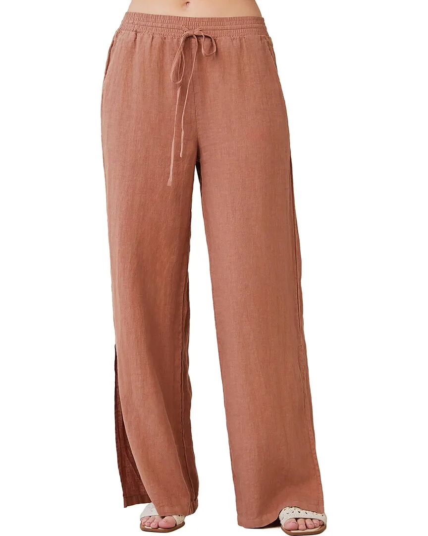 Side Slit Linen Wide Leg Pant by Bella Dahl