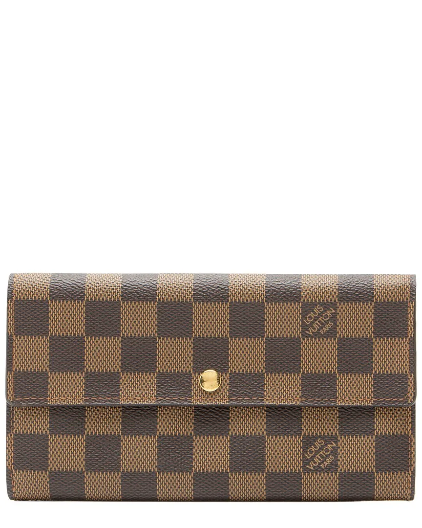 Brown Coated Canvas Sarah Wallet (authentic Pre-Loved)