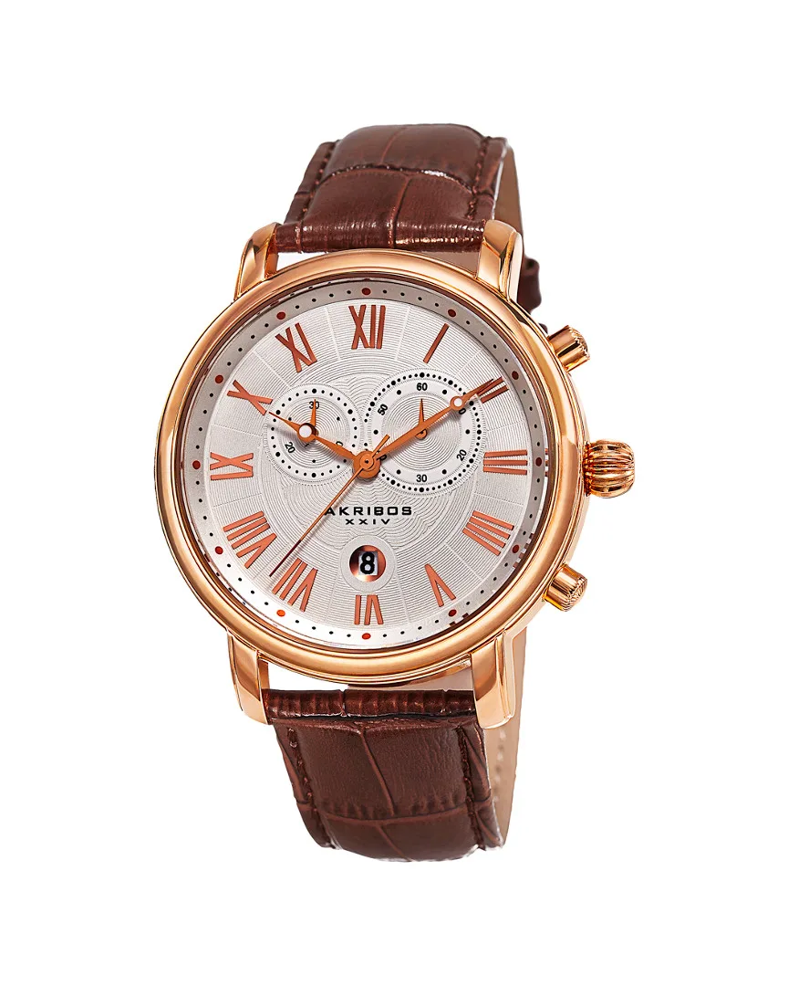Leather Watch by Akribos Xxiv