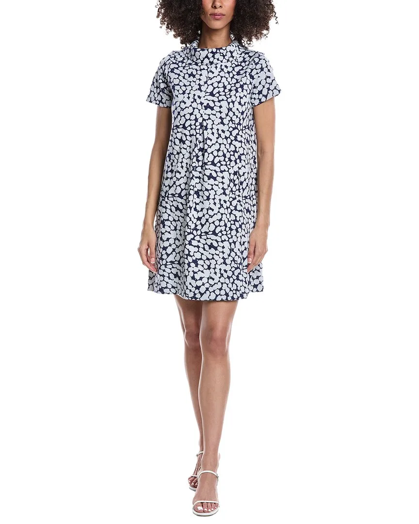 Kristen Inverted Pleat Jacquard Mini Dress