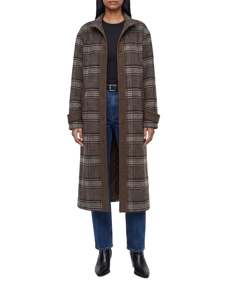 Wool-Blend Cape Coat