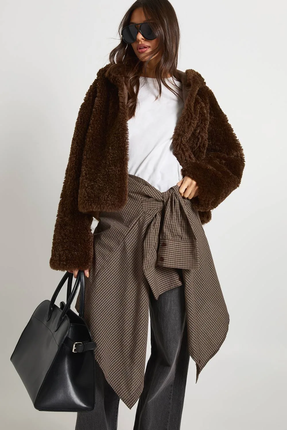 Hooded Teddy Jacket by boohoo