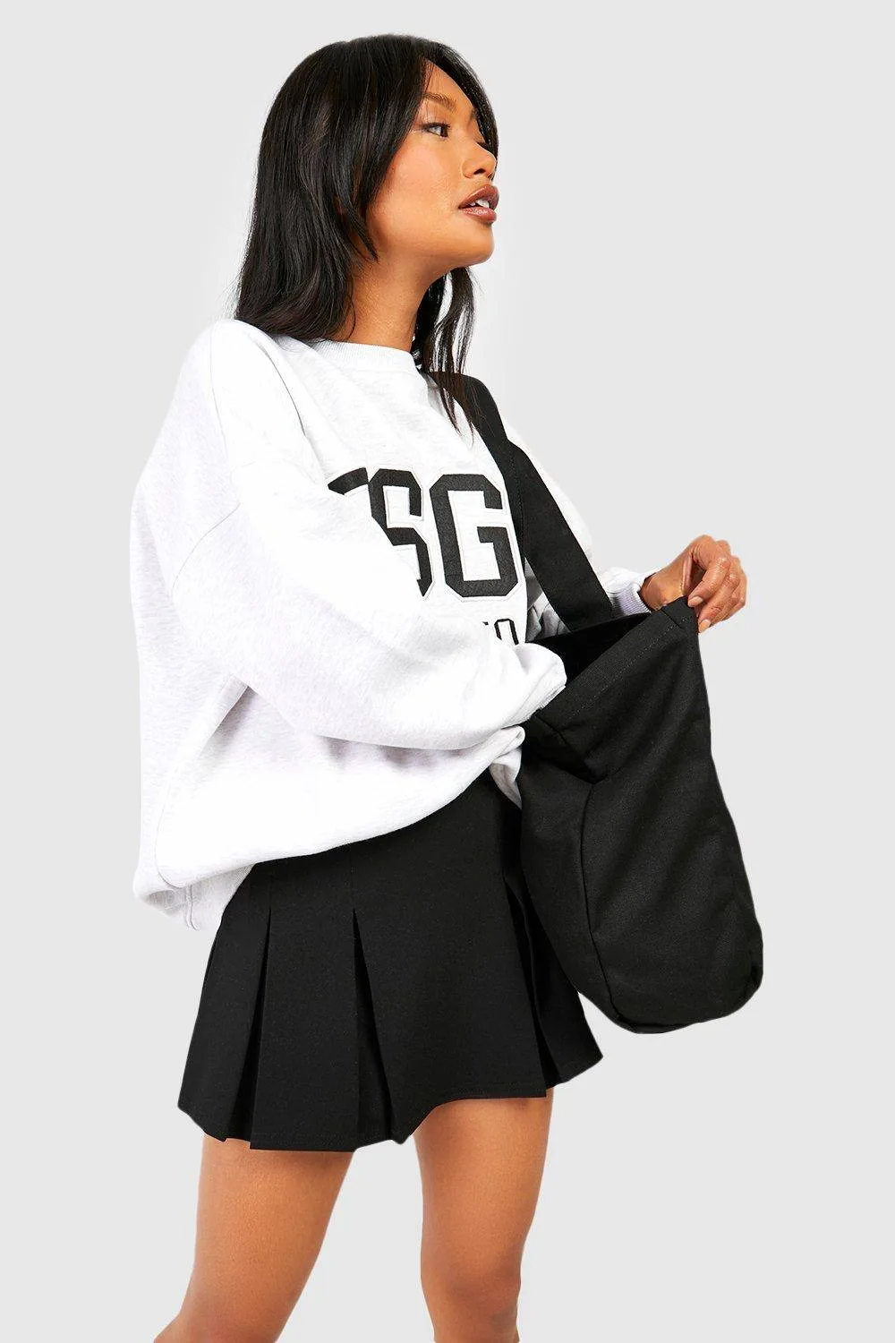 Pleated Crepe Tennis Skirt by boohoo