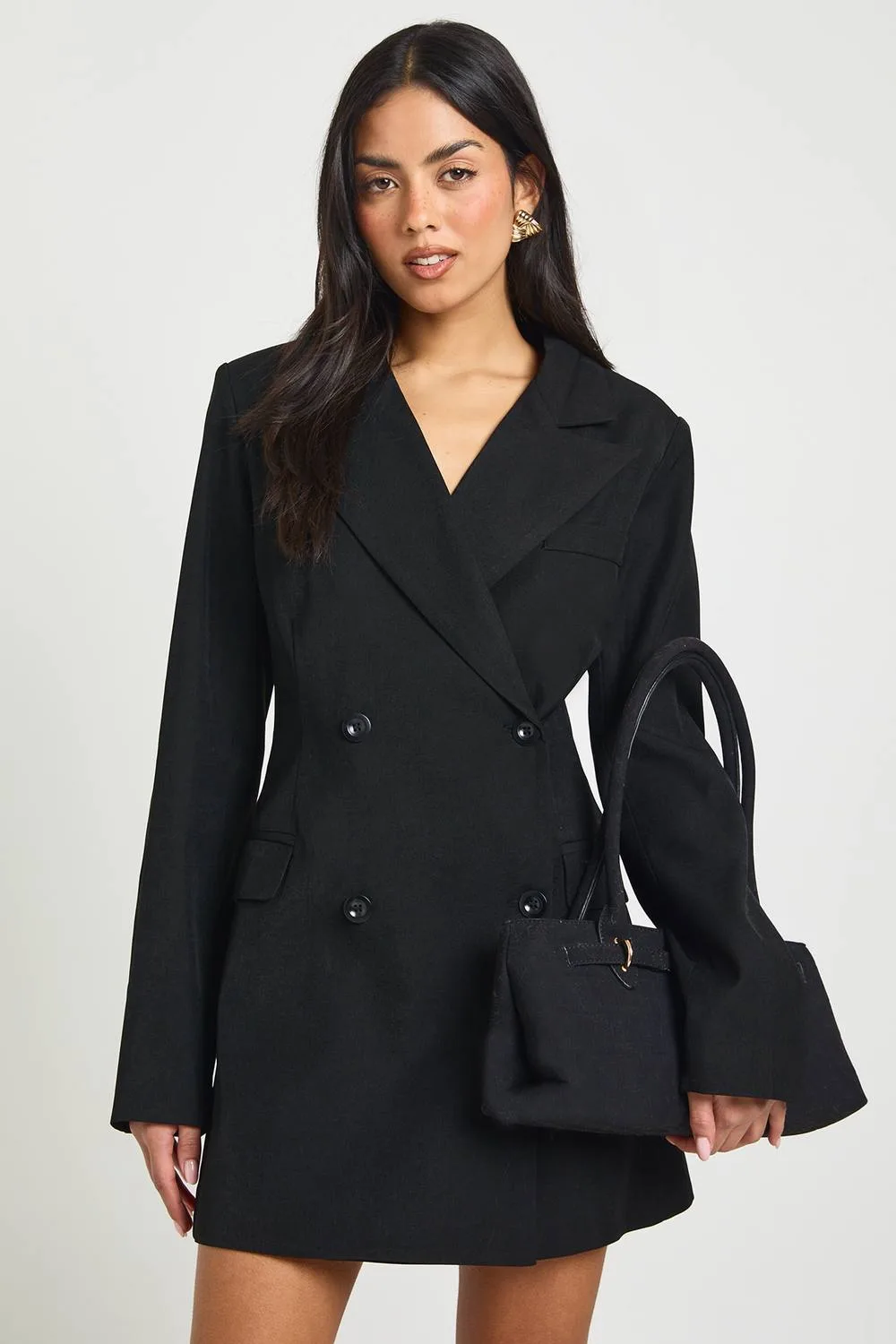 Shoulder Pad Blazer Dress by boohoo
