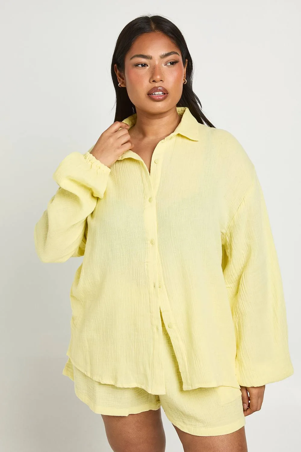 Cheesecloth Beach Shirt by boohoo