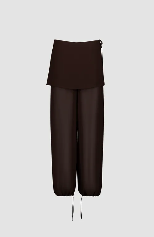 Elia Layered Skirt Trousers by SAEMDI